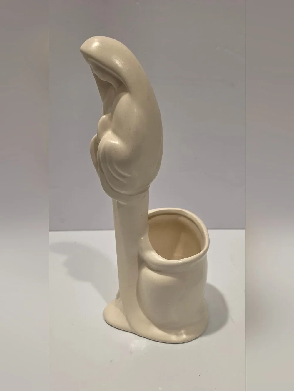 Royal Haeger Vintage Glazed Cream Ceramic Madonna Planter Vase